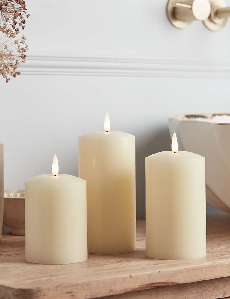 Set of 3 TruGlow® Pillar LED Candles 4 of 9