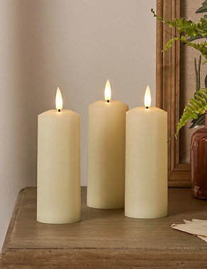 Set of 3 TruGlow® Skinny Pillar LED Candles Image 2 of 4