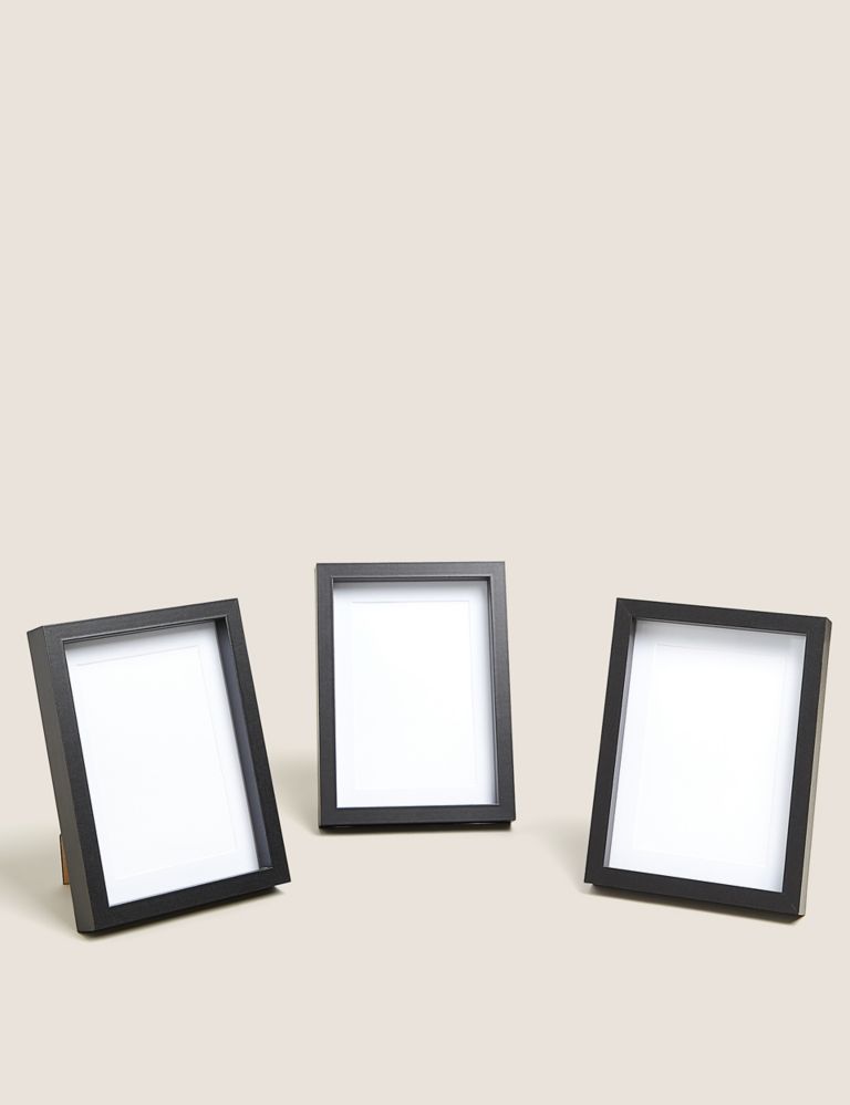 Set of 3 Wood Photo Frames 5x7 inch 1 of 5
