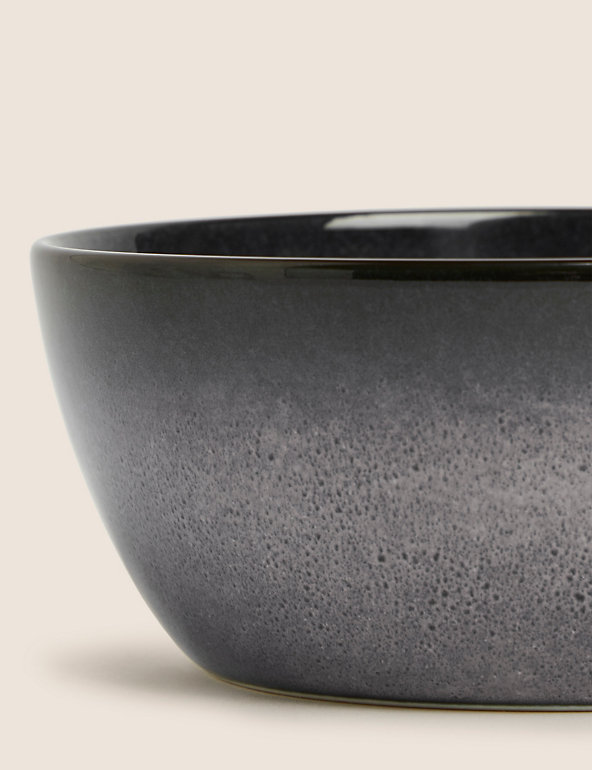 Modern Bowl Fruit Bowl Ceramic Silver/Grey Length 40 cm