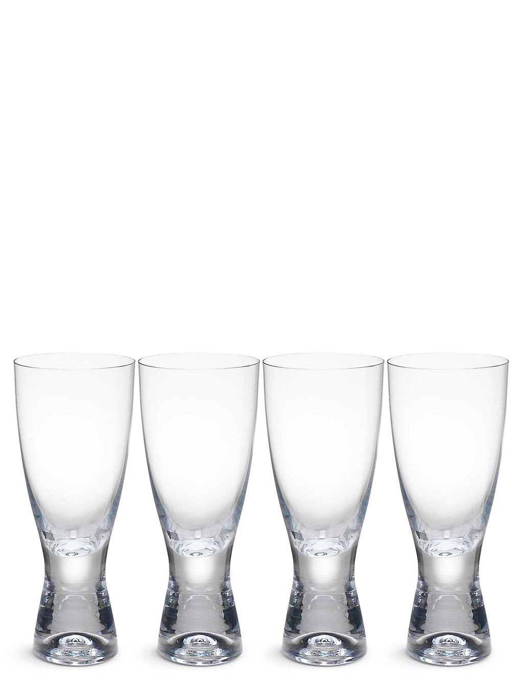 Set of 4 Barrel Aqua Glasses 1 of 4