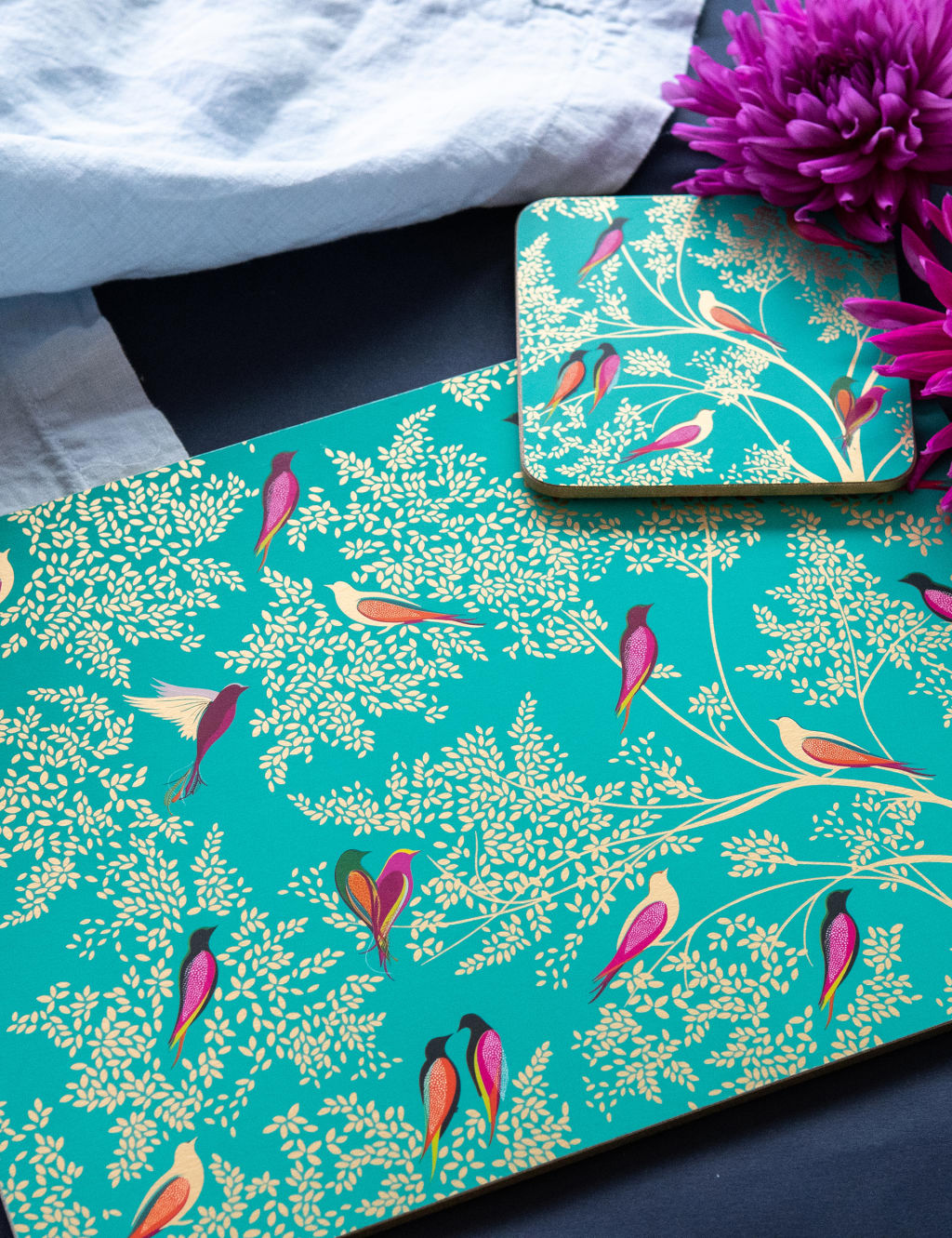 Set of 4 Bird Placemats Sara Miller M&S