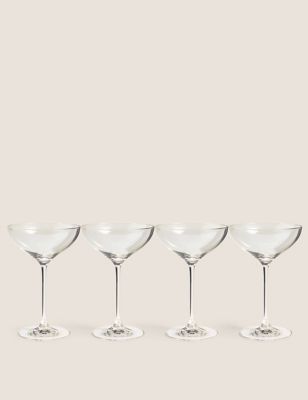 Set of 4 Champagne Saucers Image 2 of 5