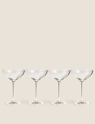 Set of 4 Champagne Saucers Image 2 of 5