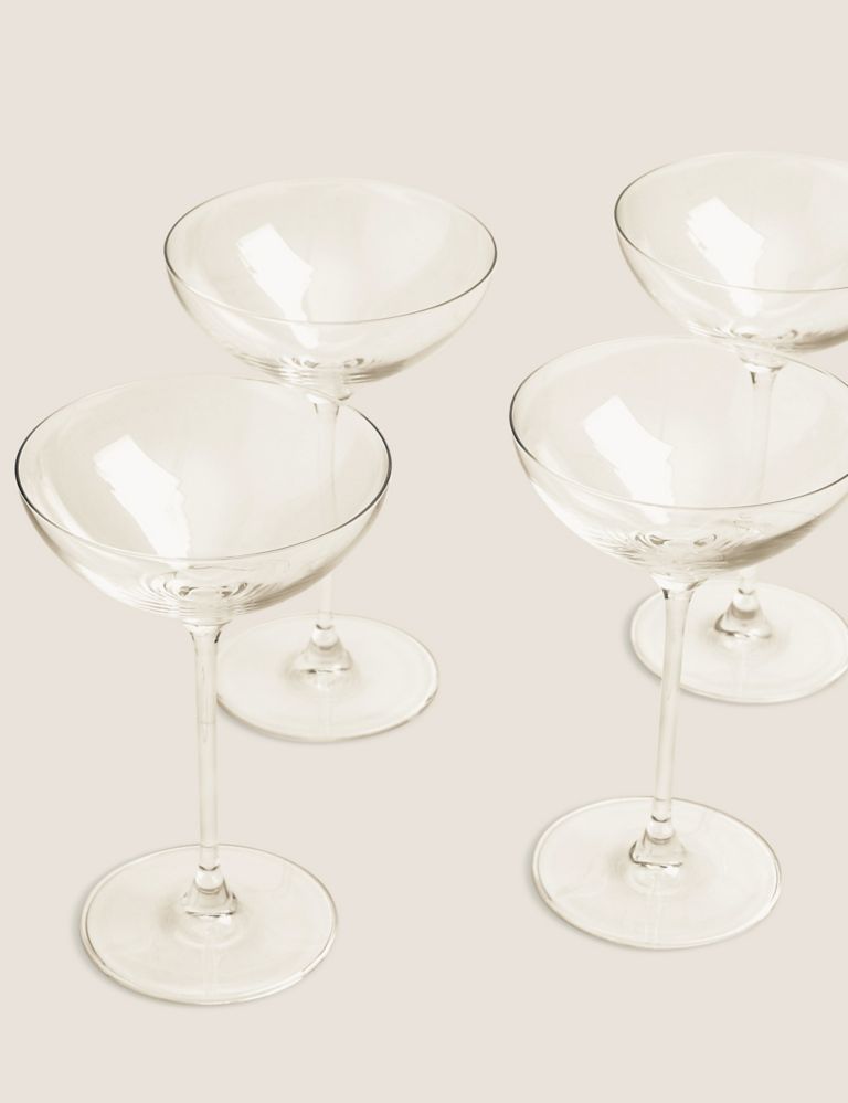 Set of 4 Champagne Saucers 3 of 5