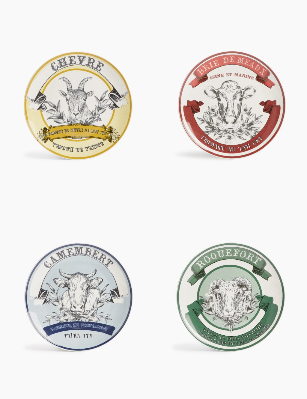 Set of 4 Cheese Plates M&S