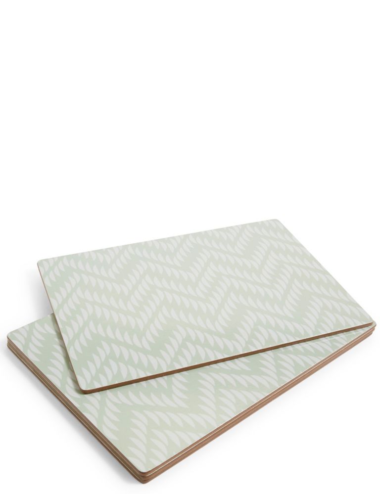 Set of 4 Chevron Cork Placemats & Coasters 2 of 5