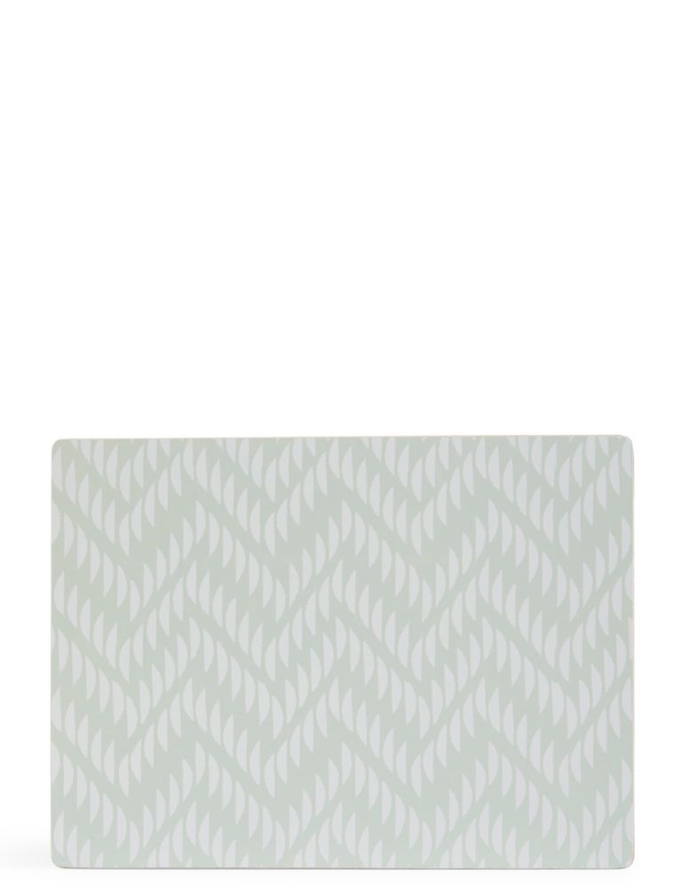 Set of 4 Chevron Cork Placemats & Coasters 3 of 5