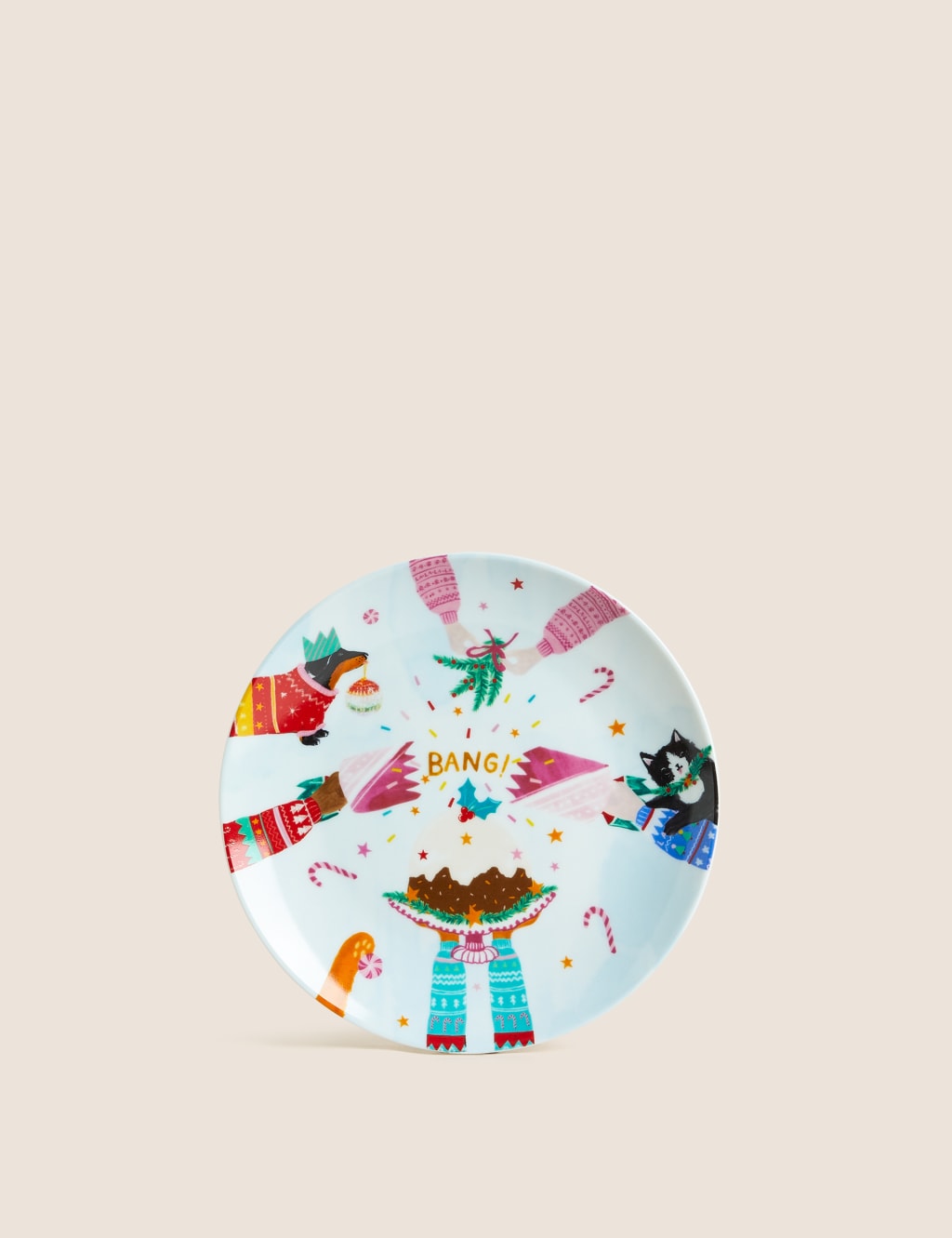 Set of 4 Christmas Disco Side Plates M&S Collection M&S