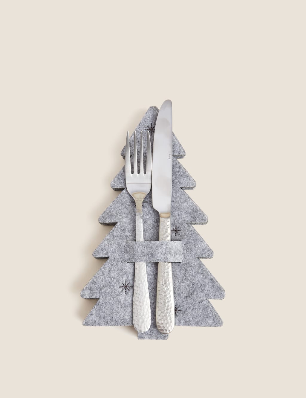Set of 4 Christmas Felt Cutlery Holders M&S Collection M&S