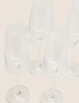 Set of 4 Contemporary Champagne Flutes Image 2 of 3