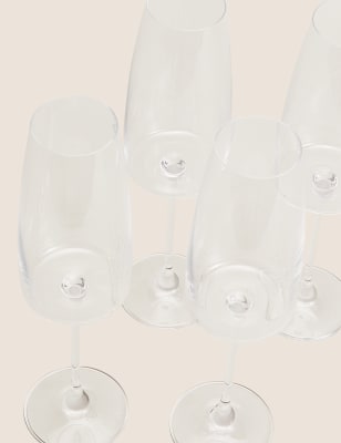 Set of 4 Contemporary Champagne Flutes Image 2 of 3