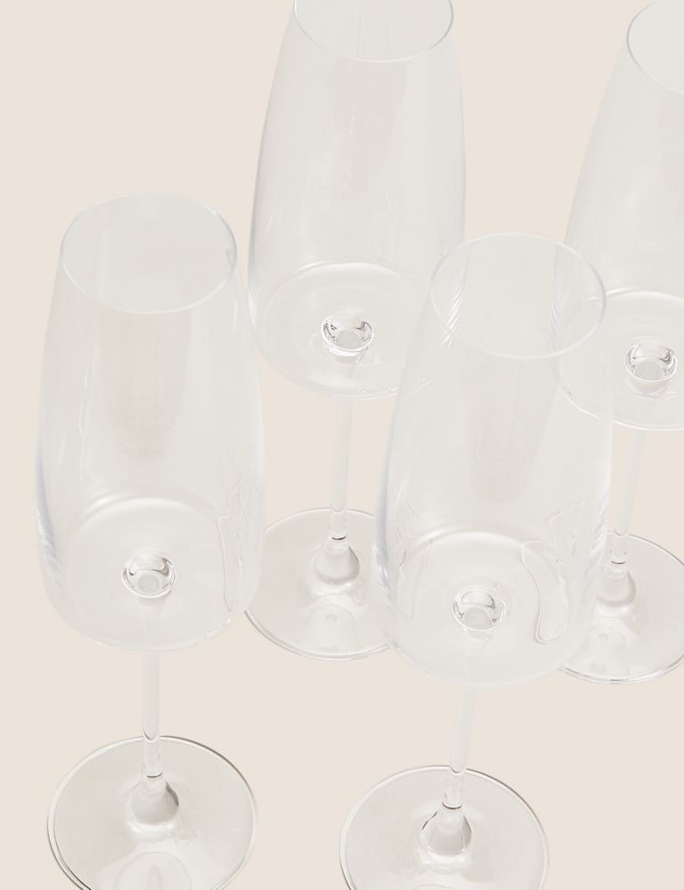 Set of 4 Contemporary Champagne Flutes 2 of 3