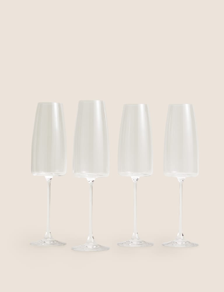 Contemporary champagne flutes top