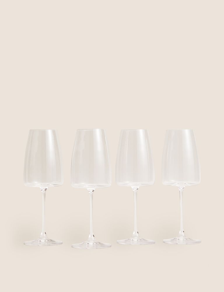 Set of 4 Contemporary White Wine Glasses 1 of 3