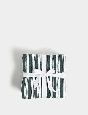 Set of 4 Cotton Rich Basket Weave Tea Towels Image 2 of 4