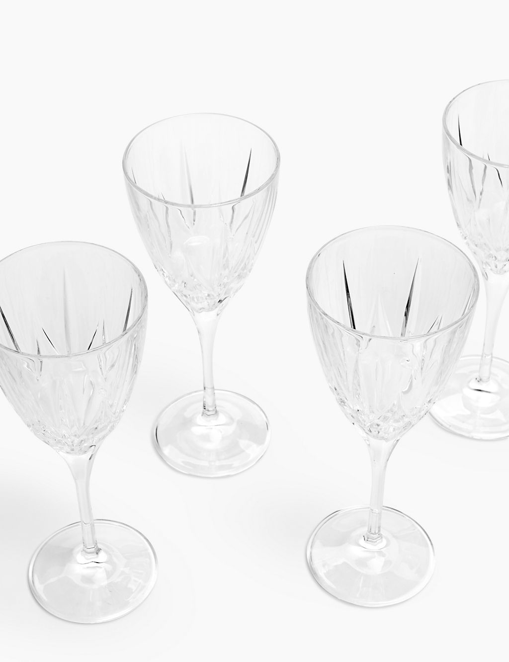 Set of 4 Crystal White Wine Glasses 1 of 3