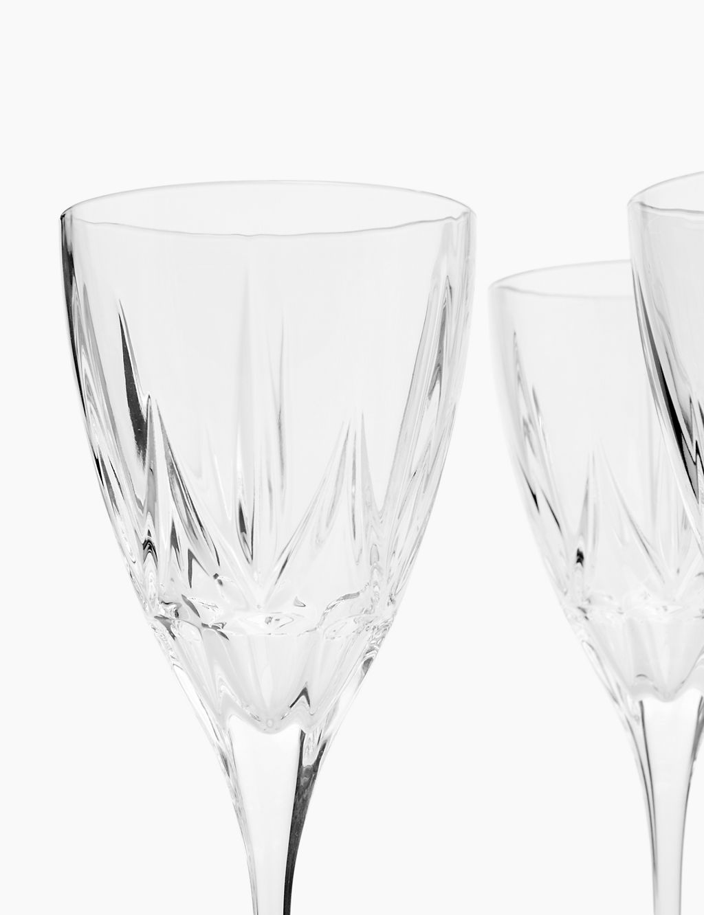Set of 4 Crystal White Wine Glasses 2 of 3