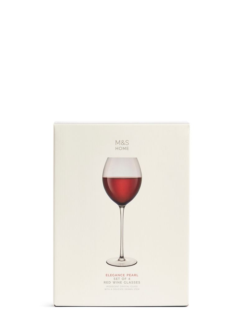 Set of 4 Elegance Pearl Red Wine Glasses 3 of 3