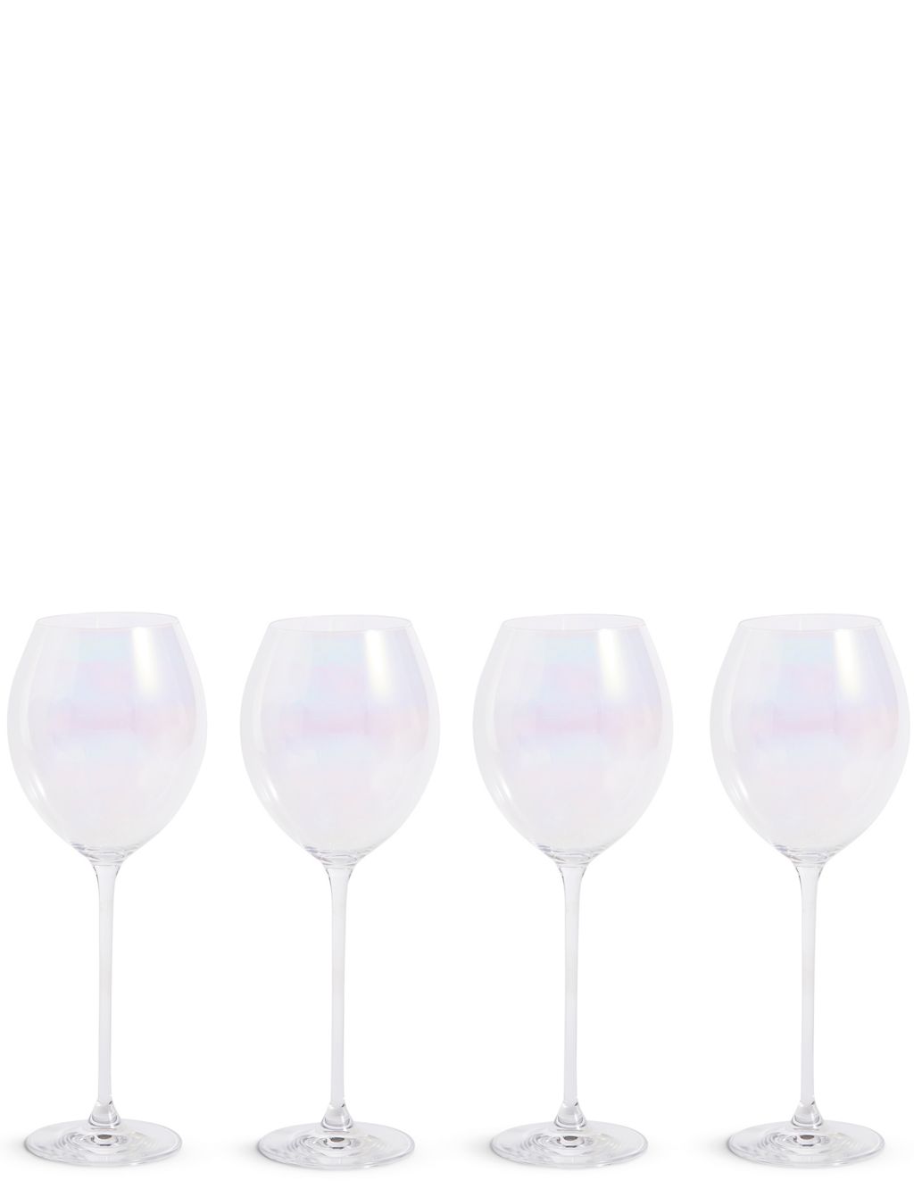 Set of 4 Elegance Pearl Red Wine Glasses 1 of 3