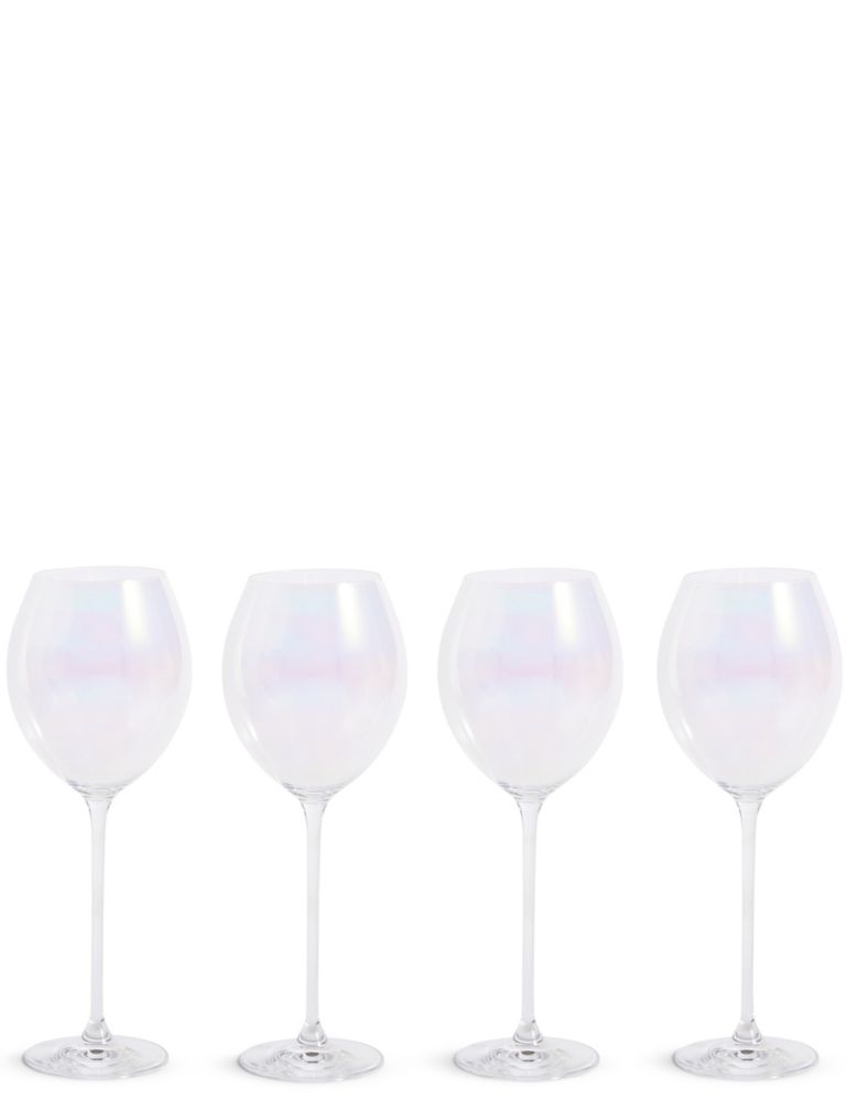 Set of 4 Elegance Pearl Red Wine Glasses 2 of 3