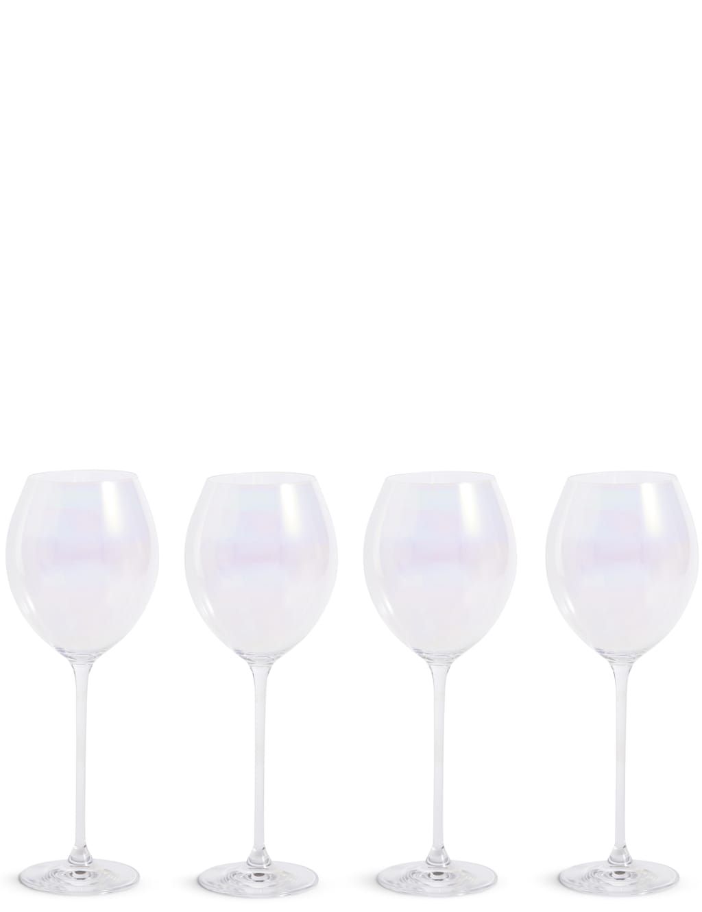 Set of 4 Elegance Pearl Red Wine Glasses M&S