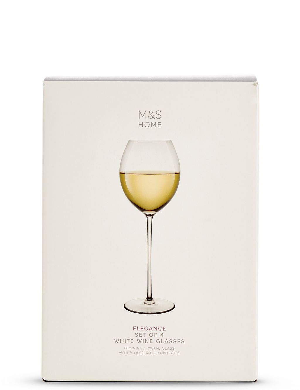 Set of 4 Elegance White Wine Glasses 4 of 4