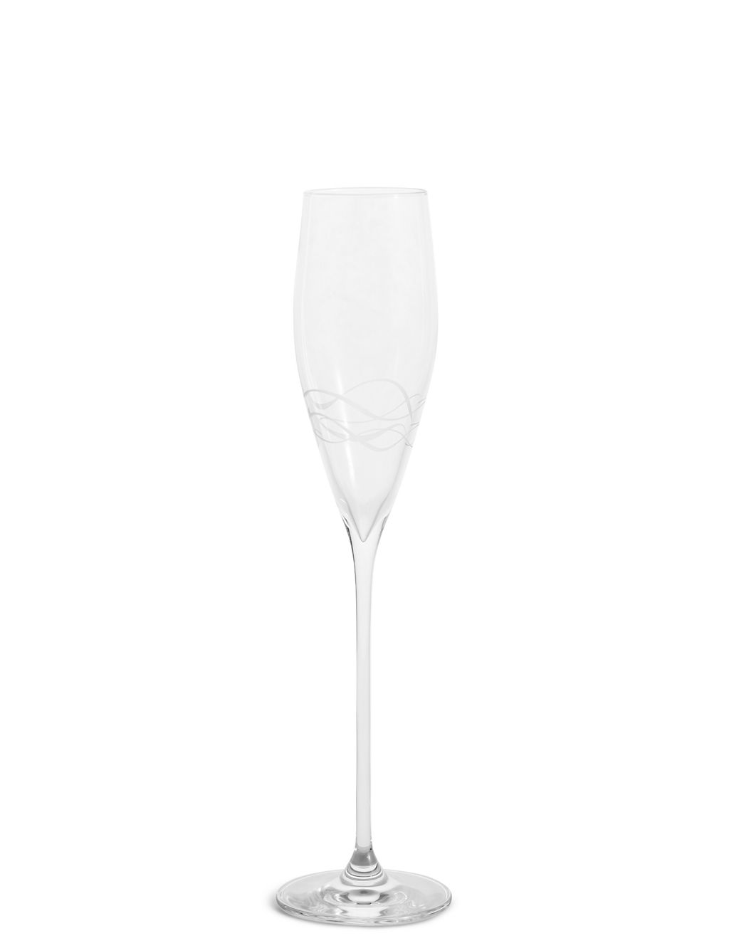 Set of 4 Etched Lily Champagne Flutes 3 of 3