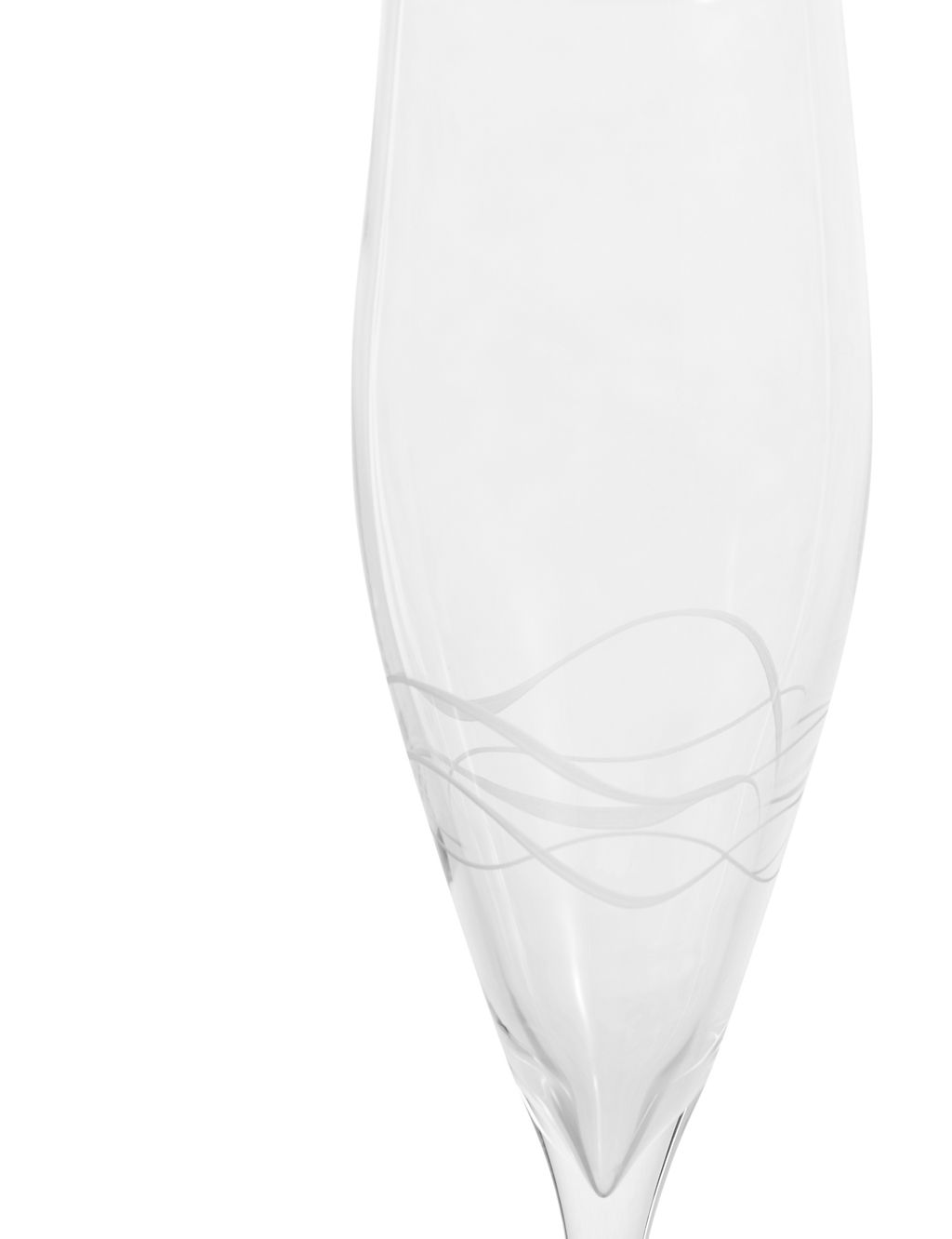 Set of 4 Etched Lily Champagne Flutes 2 of 3