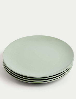 Set of 4 Everyday Stoneware Dinner Plates Image 2 of 5