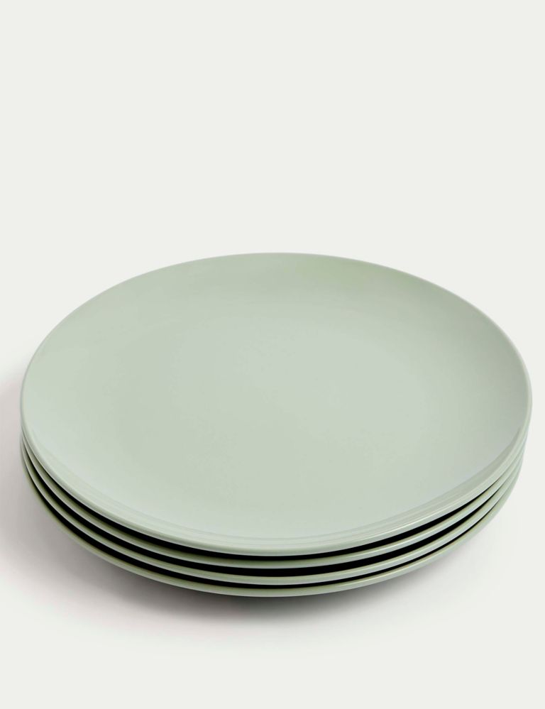 Set of 4 Everyday Stoneware Dinner Plates 2 of 5