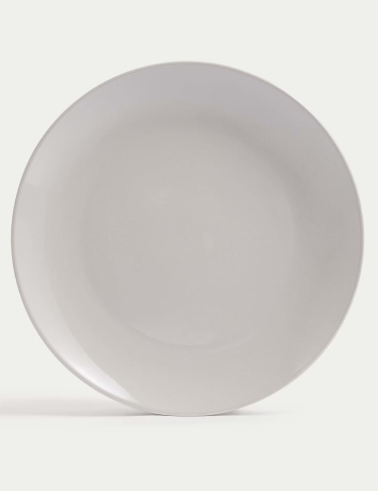 Set of 4 Everyday Stoneware Dinner Plates M S Collection M S