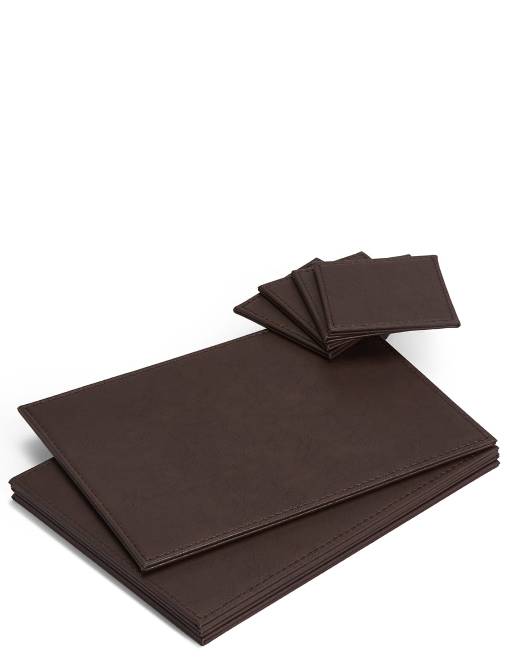 Set of 4 Faux Leather Placemats & Coasters M&S