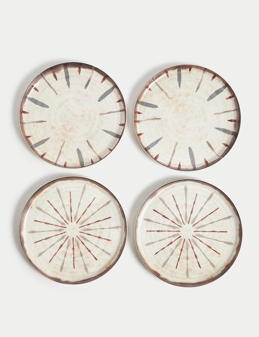 Set of 4 Global Artisan Picnic Side Plates 5 of 5