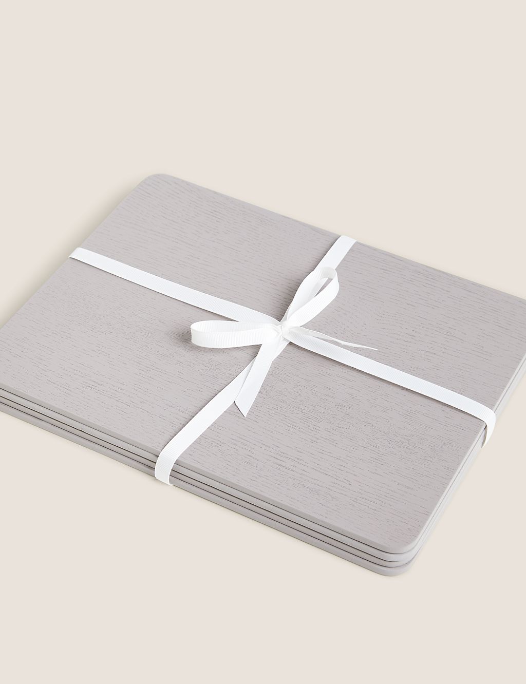 Set of 4 Grey Wooden Placemats 1 of 3