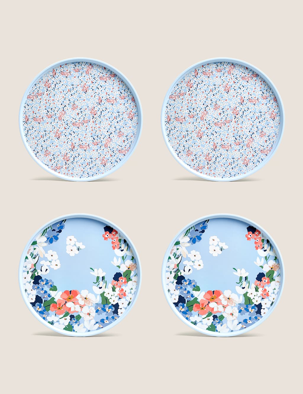 Set of 4 Joules Floral Picnic Plates JOULES M&S