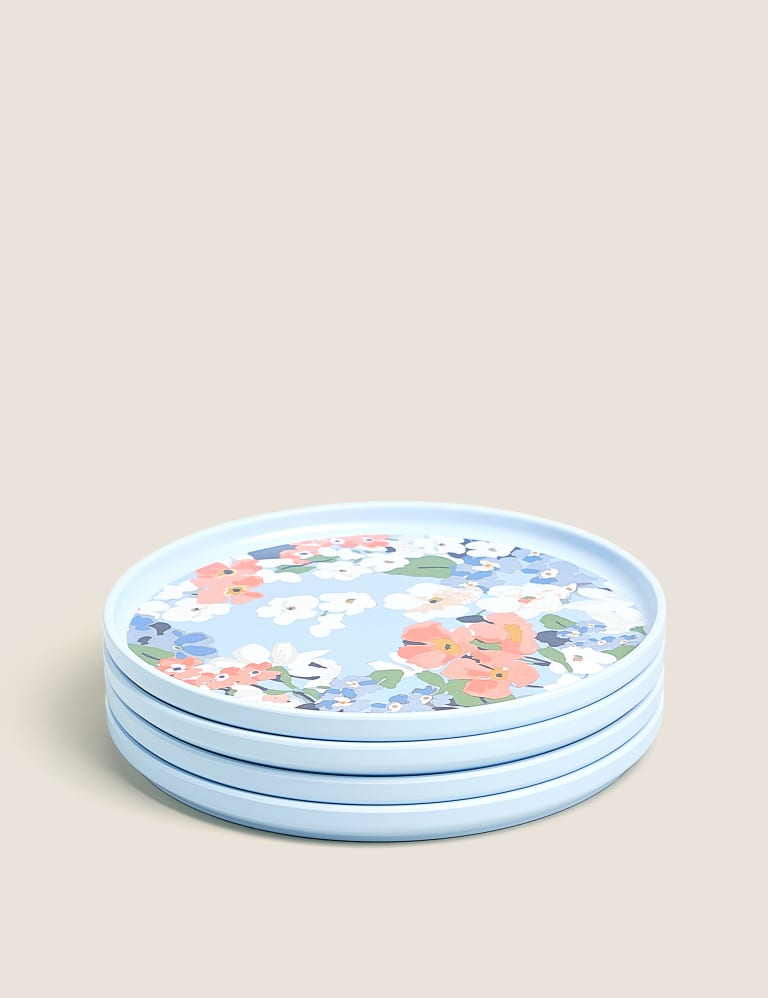 Set of 4 Joules Floral Picnic Side Plates JOULES M&S