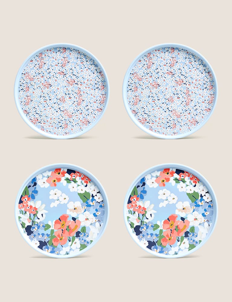 Set of 4 Joules Floral Picnic Side Plates JOULES M&S