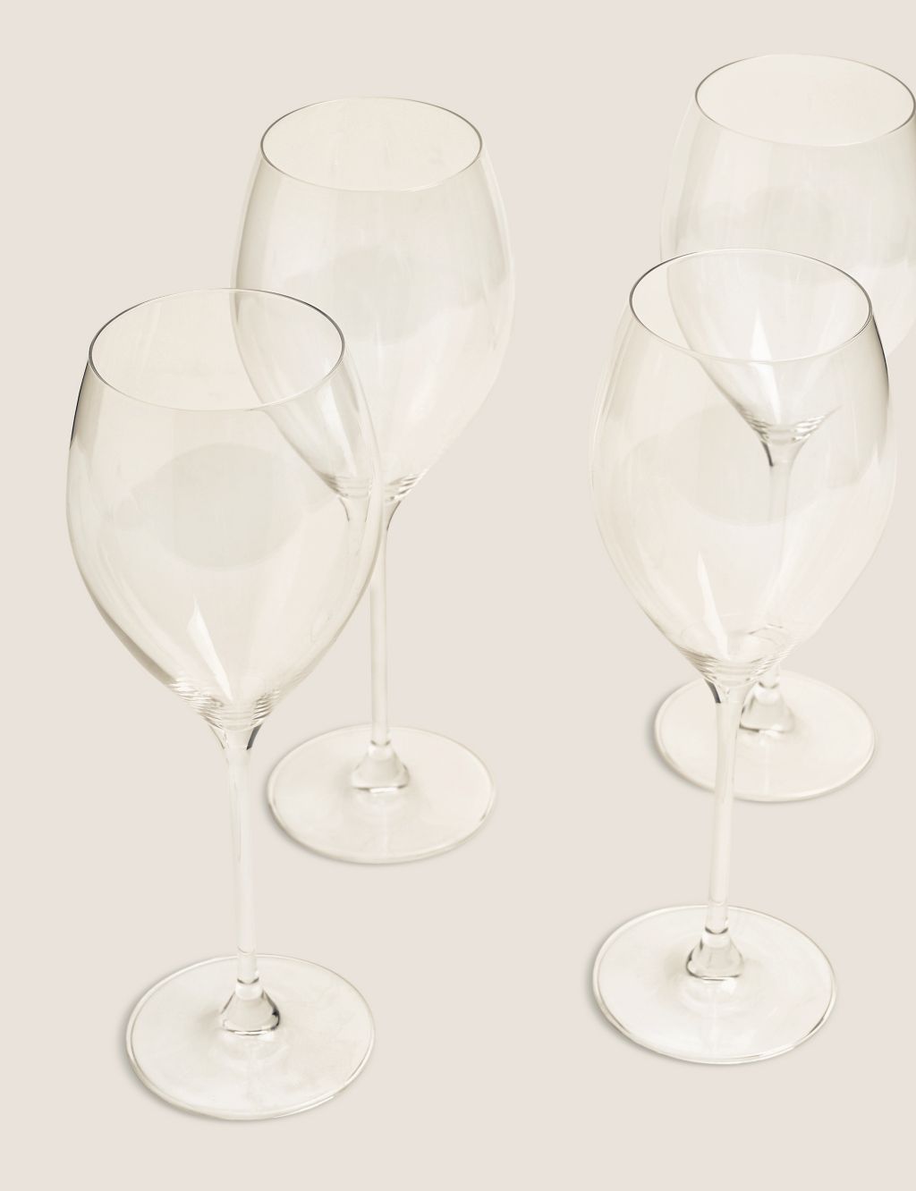Set of 4 Large White Wine Glasses 2 of 6