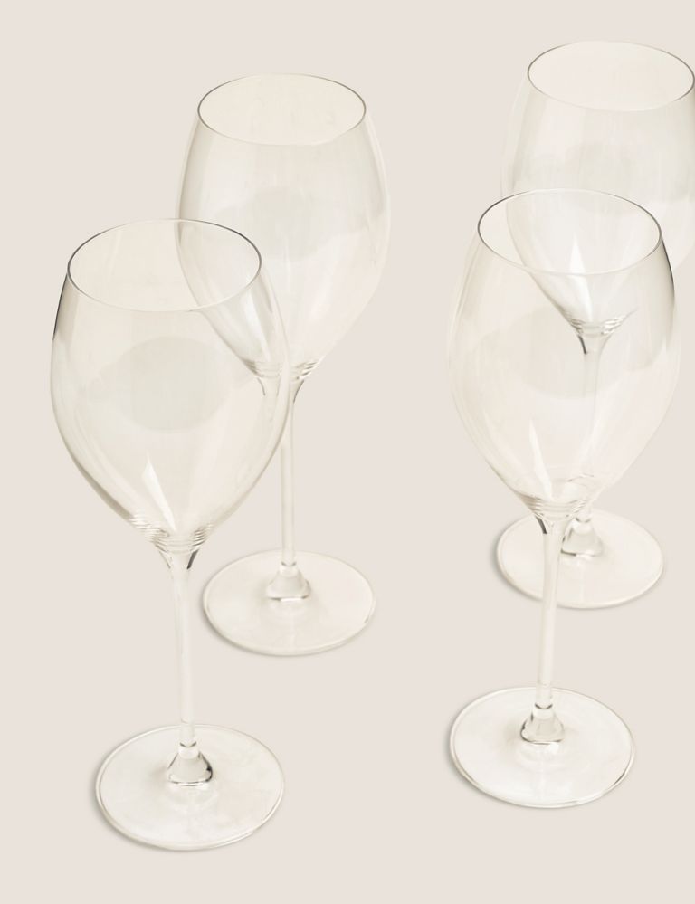 Set of 4 Large White Wine Glasses 3 of 6