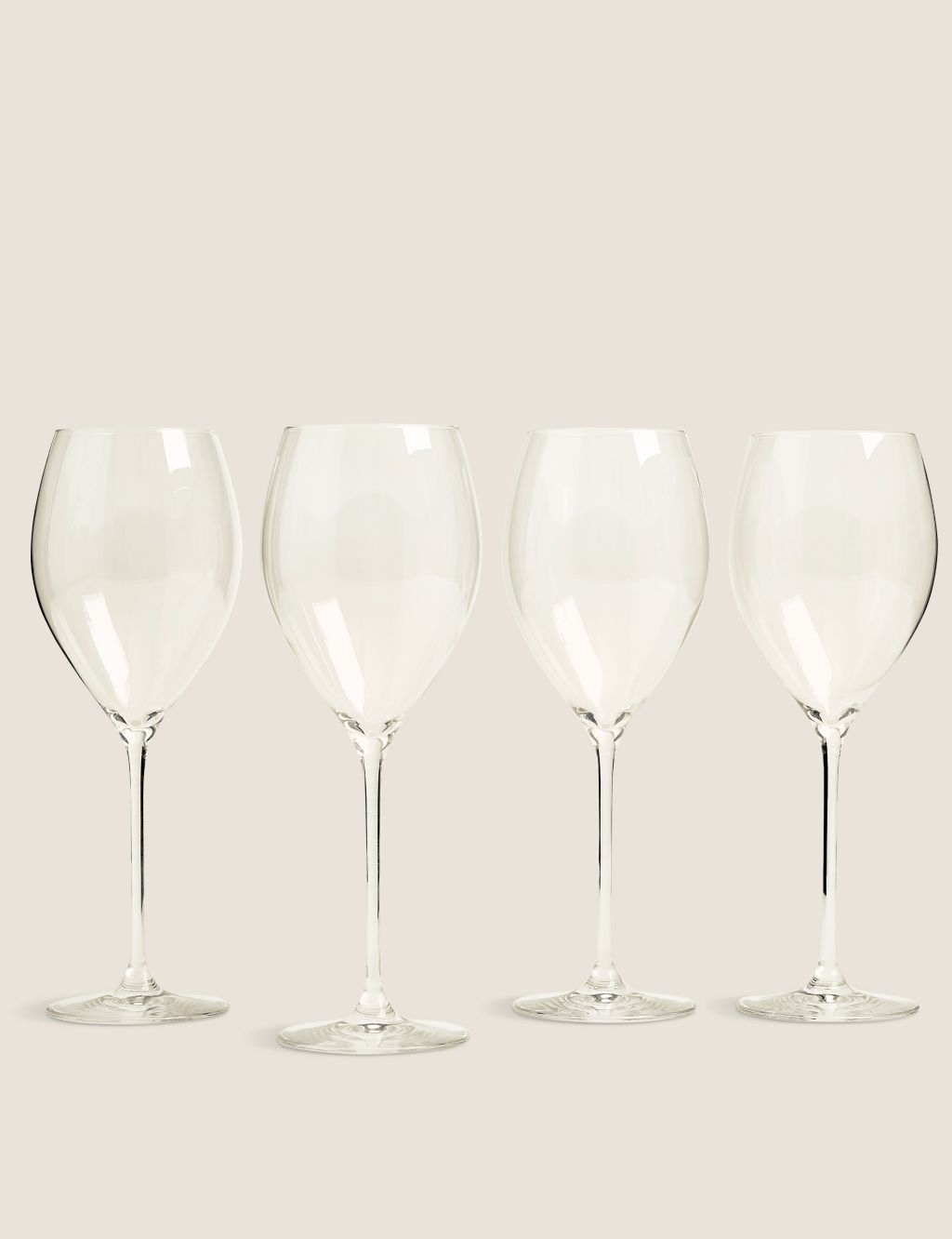 Set of 4 Large White Wine Glasses 1 of 6