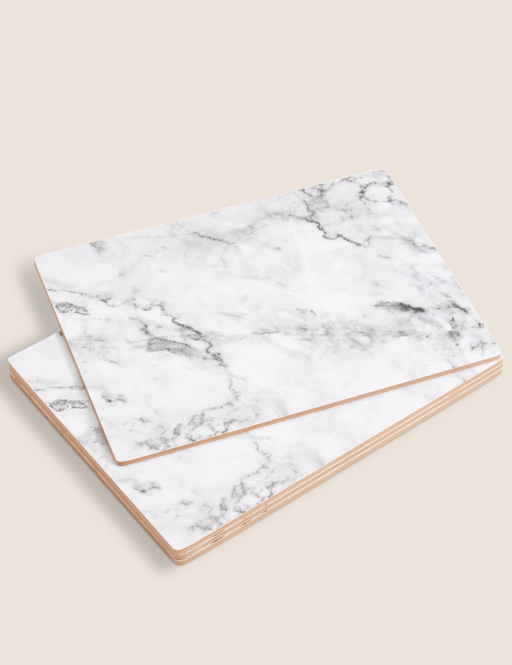 Set of 4 Marble Effect Placemats & 4 Coasters M&S Collection M&S