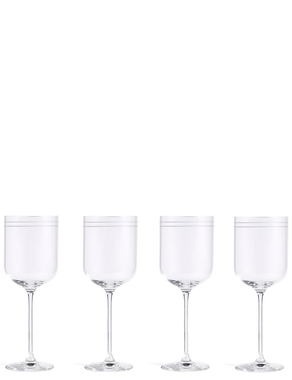 Set of 4 Marlowe Stripe Red Wine Glasses 1 of 4