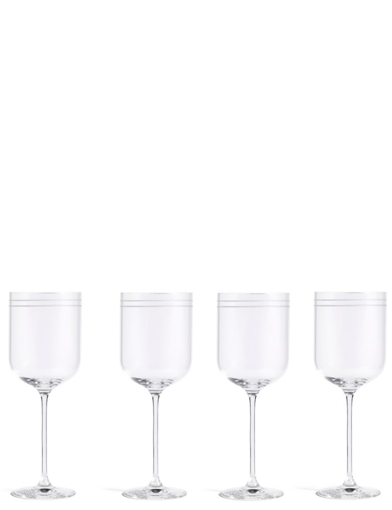 Set of 4 Marlowe Stripe White Wine Glasses 2 of 4