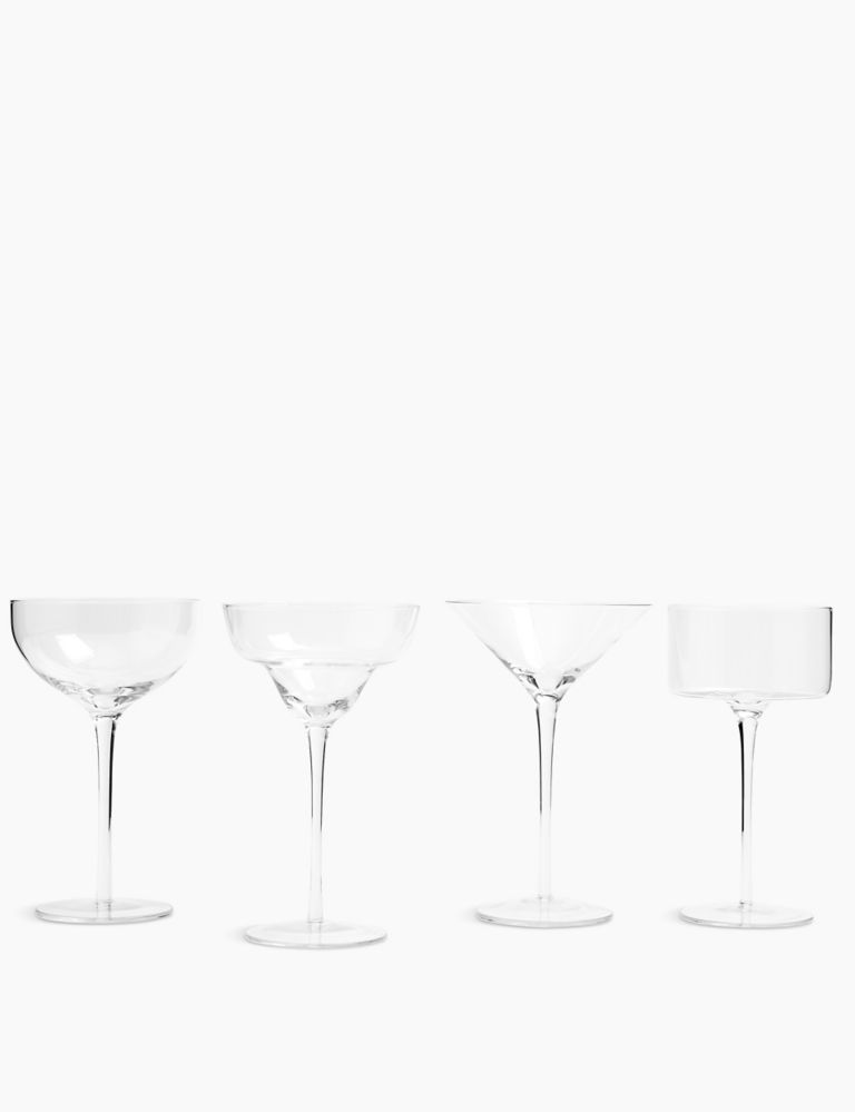 Set of 4 Martini Glasses 1 of 7