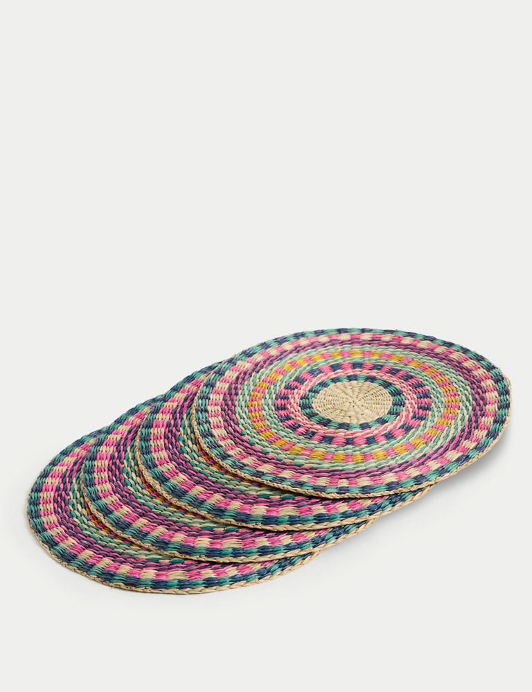 Set of 4 Multicoloured Placemats 1 of 2