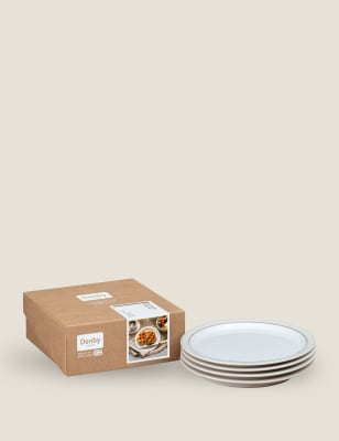 Set of 4 Natural Canvas Side Plates Image 2 of 8