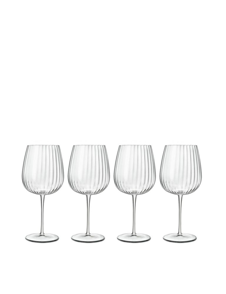 Set of 4 Optica Burgundy & Gin Glasses 1 of 5