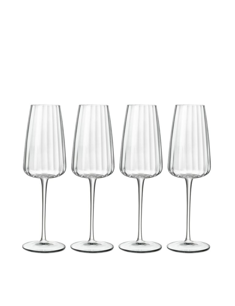 Set of 4 Optica Champagne Flutes 1 of 5