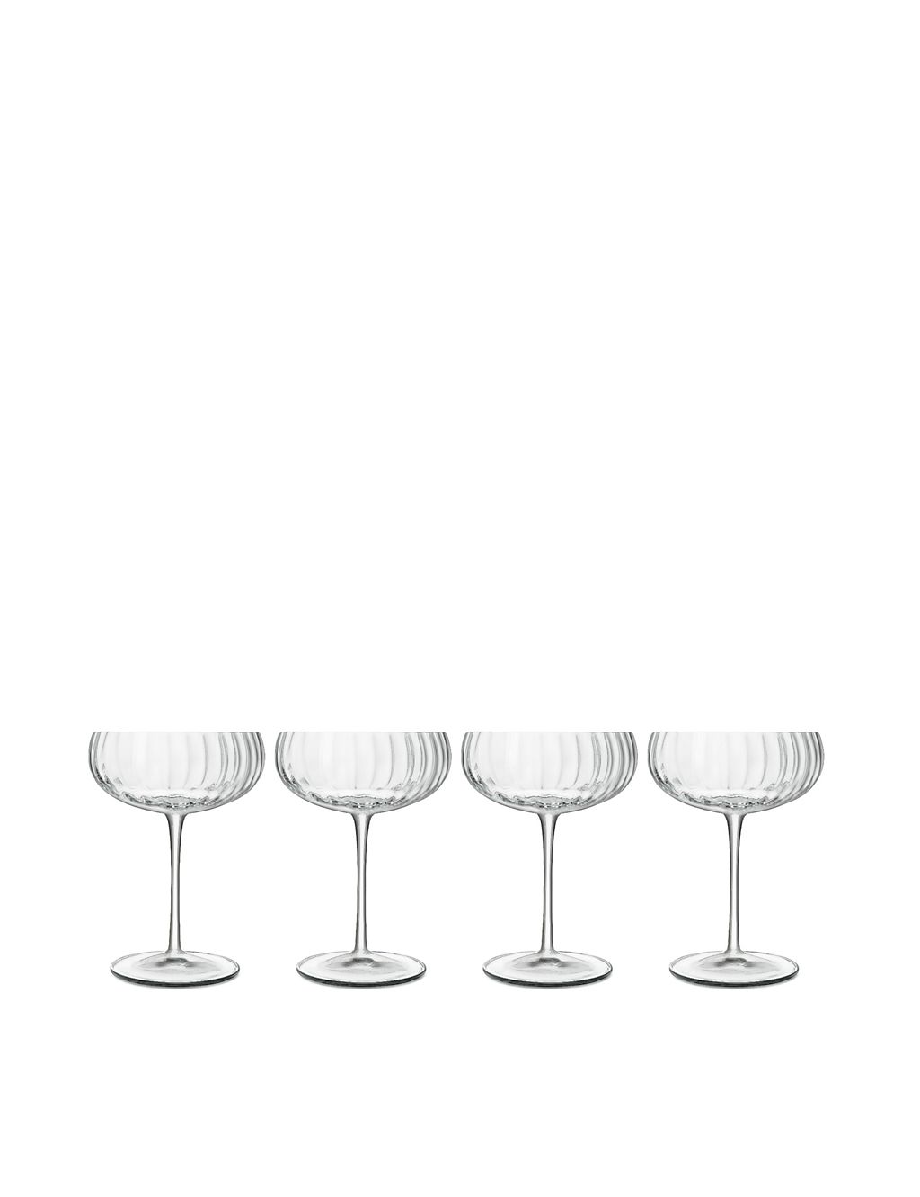 Set of 4 Optica Champagne Saucers 2 of 6